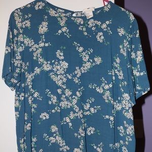 Blue flower blouse